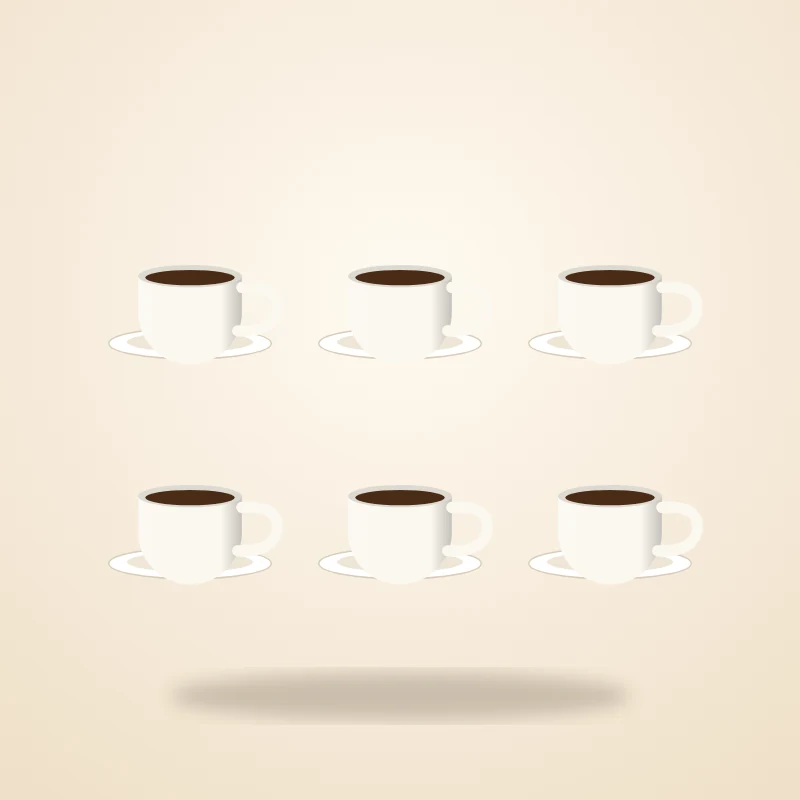 Porselen Espresso Fincan Seti (6'lı)