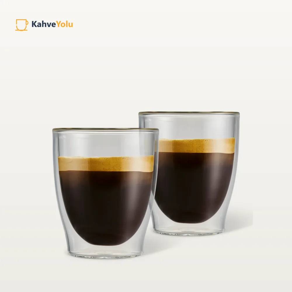 Tchibo Çift Cidarlı Cafe Crema Bardağı, 2'li